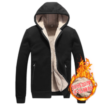 Winter plus velvet padded clothes men Korean version of large size lamb cashmere warm sports coat men spring and autumn coat tide