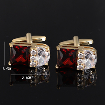  (Gift Box)Crystal formal cufflinks Cufflinks French shirt mens and womens shirt Cufflinks