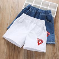 Girls denim shorts summer new children Korean version of Joker childrens summer dress foreign style wear wild childrens clothing tide