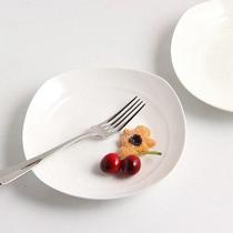 4 pure white round s dinner plate home cerami盘中式潮州市