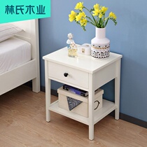 Lins wood industry Nordic minimalist bed head cabinet Bedroom Mini white small cabinet bedside accommodating lockers DW1B