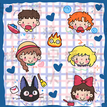 (Big Only Pig at home) Mengmeng avatar original cartoon waterproof cute flower arm girl tattooed sticker