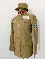  Anti-war National Army standard yellow and green soldier uniform suit