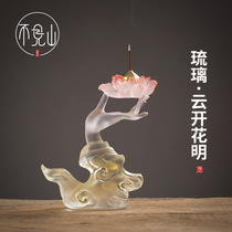 No Mountain incense burner lotus fragrance device Zen point scented fragrance burner tea ceremony glaze decoration set up line incense burner