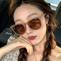 Jiao 2021 under the same folding sugar color sunglasses Women summer sunscreen Net red UV sun glasses male tide