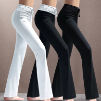 Dance pants womens straight loose adult body practice wide leg pants High waist black micro La Modal yoga pants