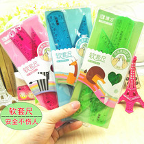 Boxin soft - rubber soft - rub ruler triangle measuring ruler measuring ruler for convenient and durable