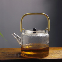 High temperature resistant girder glass kettle heat-resistant cold water boiling kettle electric pottery stove can be used to make tea pot can be heated by open flame