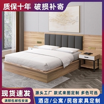 Hotel Bed Punctuate Hotel Furnishings Special Bed Box Complete custom Minroom apartment Single double bed rental room bed