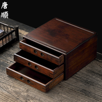 Pu-erh box containing box made of bamboo multilayer drawer type tea cake deposit box Gongfu tea fitting Sub-tea tray