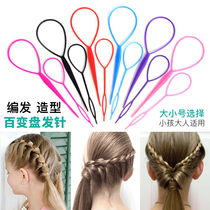 Childrens hair pull hair needle female small soft hair Wear device child hair hair device woven hair artifact lazy hair hair tool