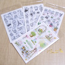 Art hipster plant landscape hand account stickers photo album Diary diy decoration sweet cute small stickers 6