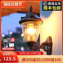 Simple wall lamp outdoor waterproof door courtyard light outdoor led European Crown Villa exterior wall landscape lamp