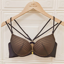 Fried chest brand withdrawal discount underwear small chest large front buckle beauty back multi-use shoulder strap gather bra