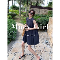 Sandro asw French sleeveless dress 2022 new small fragrance temperament loose small group foreign style doll dress