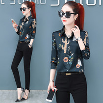 Shirt women's long sleeve 2022 spring new Korean fashion style Joker women's shirt bottoming shirt