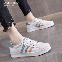 Fa Masa brand shell head white shoes women wild 2021 Spring and Autumn new board shoes thin soft bottom sports shoes