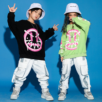 Childrens street dance suit boy hip hop personality acting out of the Chauphol Hiphop frame sub-drum activity performance costumes