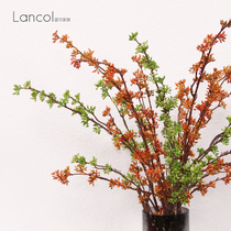 Lancol Brief Simulation Flower Living Room Genguan Placing Flowers Orange Green Snow Cherry Fruit Sublike Dining Room Table Fake Flowers