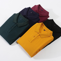Polo shirt custom work clothes autumn and winter lapel shirt custom advertising cultural shirt long sleeve plus velvet print logo