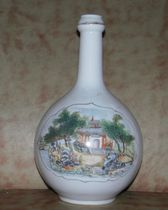 Ceramic wine bottle collection 1091 Early two catties of painting and calligraphy landscape intact old wine bottle