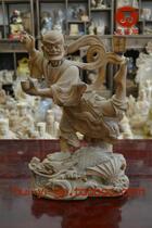 Wood carving Taoist statue Kui Xing Dou Camphor wood carving craft 40cm