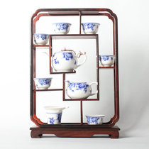 Haolin Xuan red sour branch wood square Bo ancient frame multi treasure frame kung fu tea rack antique frame home furnishings