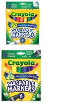 American Crayola Painting Er Le 8 Color Washable Rough Head Watercolor Pen Childrens Water Pen Brush Brush Mark Pen 7808