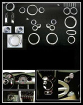 BMW MINI Modified MINI COOPER R53R50R52 Special Plated Interior Circle 26 Pieces Set Decoration