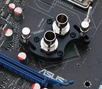 Water cooled heat dissipation South north bridge Water cooling head red copper bottom POM cover suitable for 45-60mm hole distance