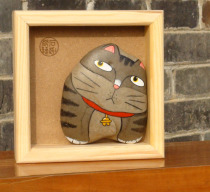Ten years old shop stone fun tribe original hand-painted stone creative gift dazed cat sprout Christmas