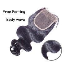Body Wave Brazilian Human Hair Lace Closure 4*4 live-action wig Hair block