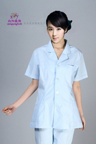 Female Doctor Nurse split summer coat suit collar White Coat Hospital beauty salon work clothes White Blue Pink