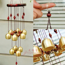 Copper wind chimes hanging door ornaments pastoral wind water bells copper bell solar door wind chimes metal tube ornaments wind chimes blessed