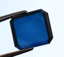 Boutique mens atmospheric square Natural Sapphire bare stone 6 15ct color good clear bright Special