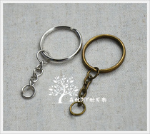 (Forest wholesale)Bronze silver with chain key ring mouth gold bag hanging ring 100 bags 320 grams