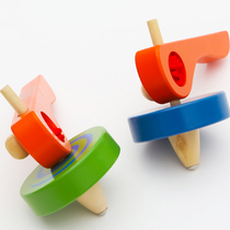 Pull gyro high speed wooden toys childrens educational outdoor nostalgic toys super fun can not be missed