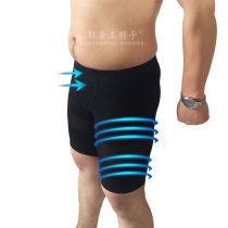 Fat mens sculpting pants hips thighs ultra-thin five-point pants tight slim and body breathable