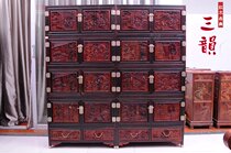 Classical mahogany furniture coed Dalbergia Laos big red sour branch 24 filial cabinet collection cabinet Cabinet wardrobe