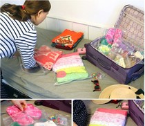 Travel self-sealing zipper bag clothing bag plastic transparent waterproof travel storage bag glove bag 16 pieces