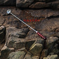 Advanced carbon rod wood handle bait spoon far head spoon tossing head spoon poker