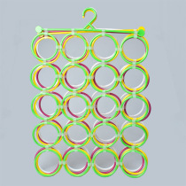 Red Green Yellow Multifunction Plastic Ring Silk Scarf Rack Scarf Rack Scarves Belt Tie Hanger Rack Hanger