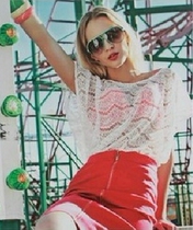 ^ Spot Fendis color block series package hip skirt FF0013 pink L size