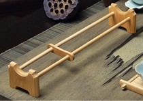 Kung Fu tea set cup holder simple household tea set table bamboo wood solid wood Cup storage drain living room tea cup holder