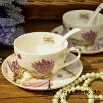 Heart-shaped gift box Ceramic afternoon tea Bone China coffee cup dish spoon set Teachers Day gift 6-piece set