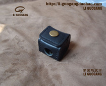  Pure leather genuine leather chocolate powder bag Chocolate powder clip Chocolate powder box Chocolate powder holster club wiping box