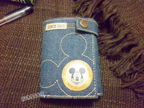 Denim Cartoon Bronze Buckle Short Wallet Card Bag Student Casual Personality Men