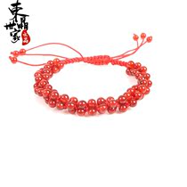 The year of life red rope bracelet natural red Agate multi-layer twisted transport bracelet Ethnic style jewelry women lucky