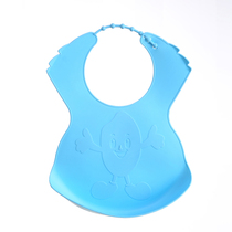 Childrens bib three-dimensional waterproof rice pocket Baby saliva pocket Childrens silicone bib Baby soft bib