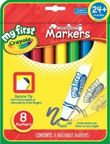 Crayola 8 colors washable toddler marker pen classic color 81-1324